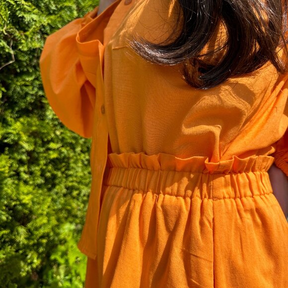 Linen Button Up Shorts Set - Picture 3 of 4